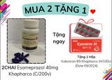 Combo 2 Chai Esomeprazol 40mg Khapharco (C/200v) tặng 1 Hộp Katoniron B9 Khapharco (H/100v)(Date 09/2024)