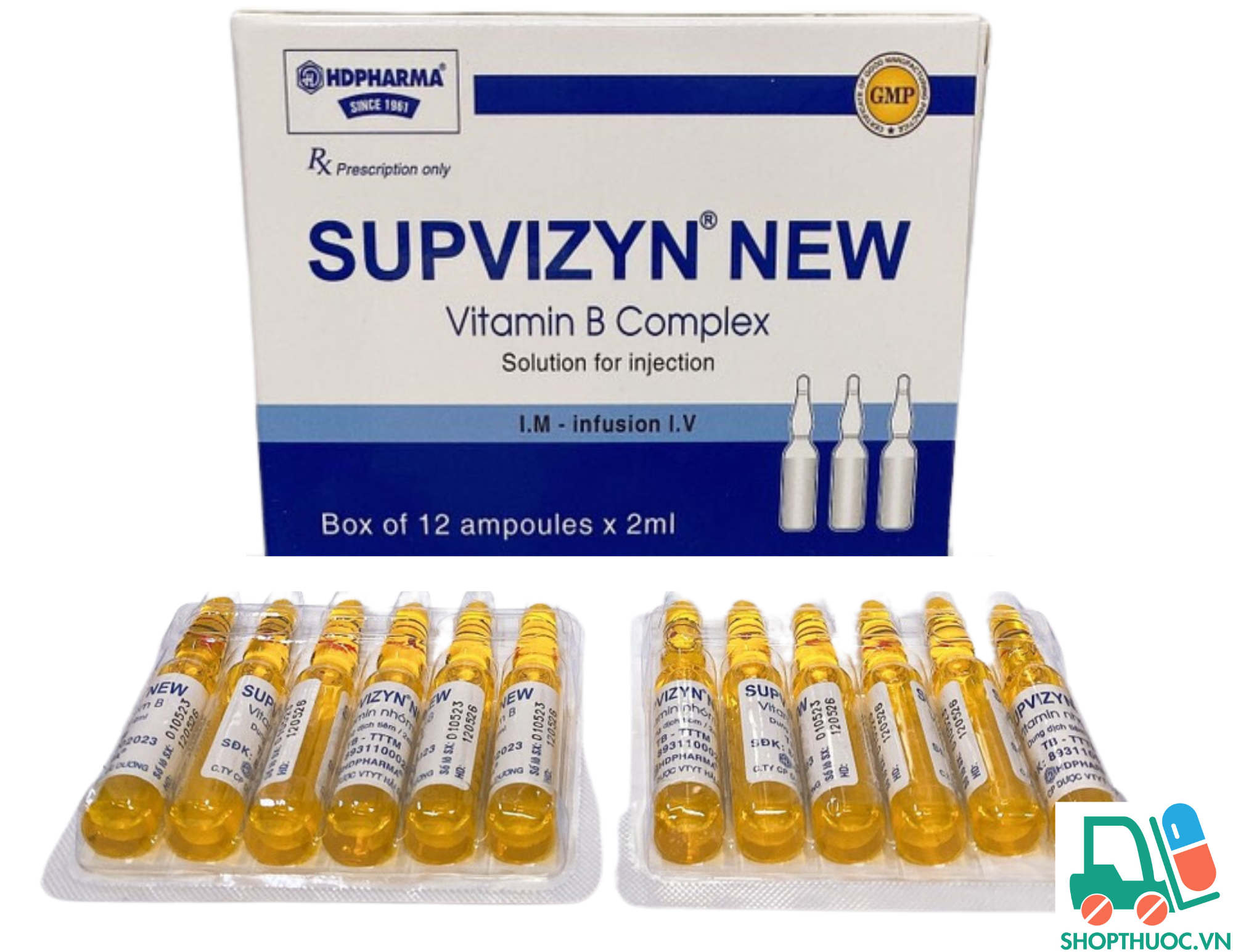 Supvizyn New Vitamin B Complex HDPHARMA (H/12o/2Ml) SHOPTHUOC