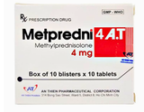 Metpredni 4 A.T Tablets Methylprednisolon 4mg An Thiên (H/100v) (viên nén)