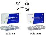 Rotinvast Rosuvastatin 20mg Agimexpharm (H/30v) (viên nén bao phim)