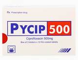 Pycip Ciprofloxacin 500mg Pymepharco (H/30v)(viên nén bao phim)