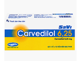 Savi Carvedilol 6.25mg Savipharm (H/30v) (viên nén)