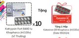 Combo 10 Hộp Katrypsin Fort 8400 Iu Khapharco (H/100v)(Vỉ Thường) tặng 1 Hộp Katoniron B9 Khapharco (H/100v)(Date 09/2024)