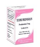 Texpre prednisolon 5mg Rostex Pharma USA (Chai/1000v) (Viên Trắng)