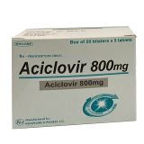 Aciclovir 800mg Khapharco (H/100v)(Viên nén)