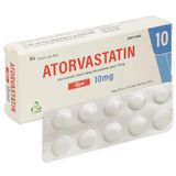 Atorvastatin 10mg Tv.Pharm (H/30v) (viên nén bao phim)