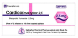Cardicor 2.5 Bisolprolol 2.5Mg Mekophar (H/30v) (viên nén)