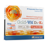 Viên uống bổ xương khớp Gold - Vit D3 + K2 2000 IU Option One (H/30v) (viên nang)