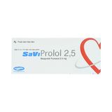 Savi Prolol 2,5 Savipharm (H/30v) (viên nén bao phim)