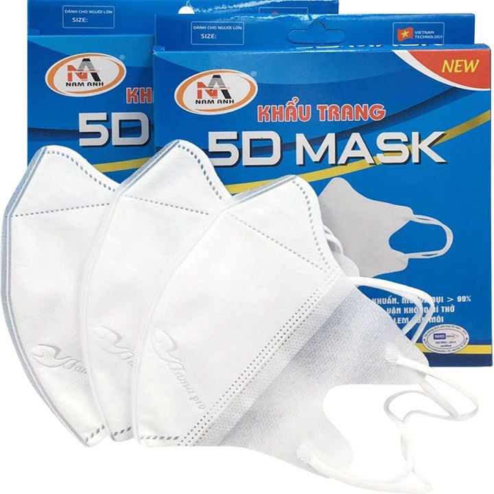 KHẨU TRANG 5D THIẾT KẾ ÔM SÁT MẶT GIÚP LỌC KHÍ HIỆU QUẢ TRÊN 99 VƯỢT TRỘI HƠN 4D