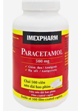 Paracetamol 500mg Imexpharm (C/500v) (Viên nén dài bao phim)