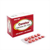 Ceratex Cetirizin HCl 10mg Usa - Nic (H/100v)(viên nén)(Date cận)