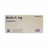 Biotin 5Mg Vitamin H Nam Hà (H/20V) (viên nén)