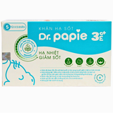 Khăn hạ sốt Dr Papie chứa Tinh dầu Bạc Hà  (B/25c) (Xanh dương)