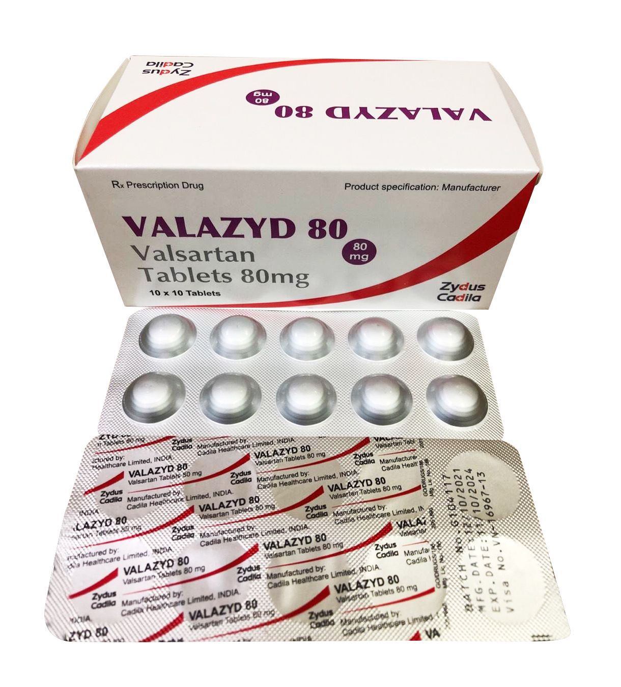 Valazyd Valsartan 80mg Zydus Cadila (H/100v) SHOPTHUOC