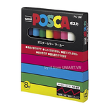  Bút vẽ POSCA Marker Fine PC-3M8C Basic 