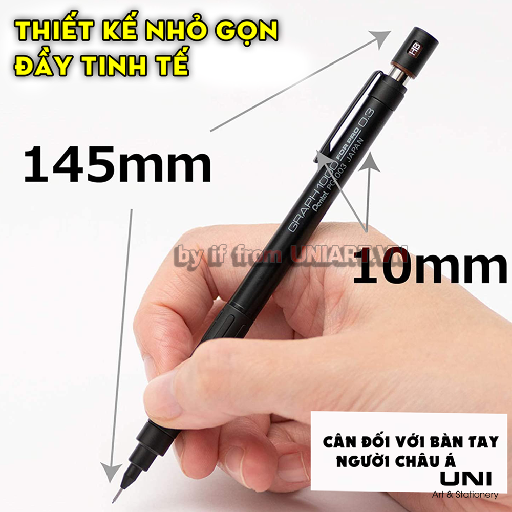  Bút chì bấm Pentel GRAPH 1000 FOR PRO 