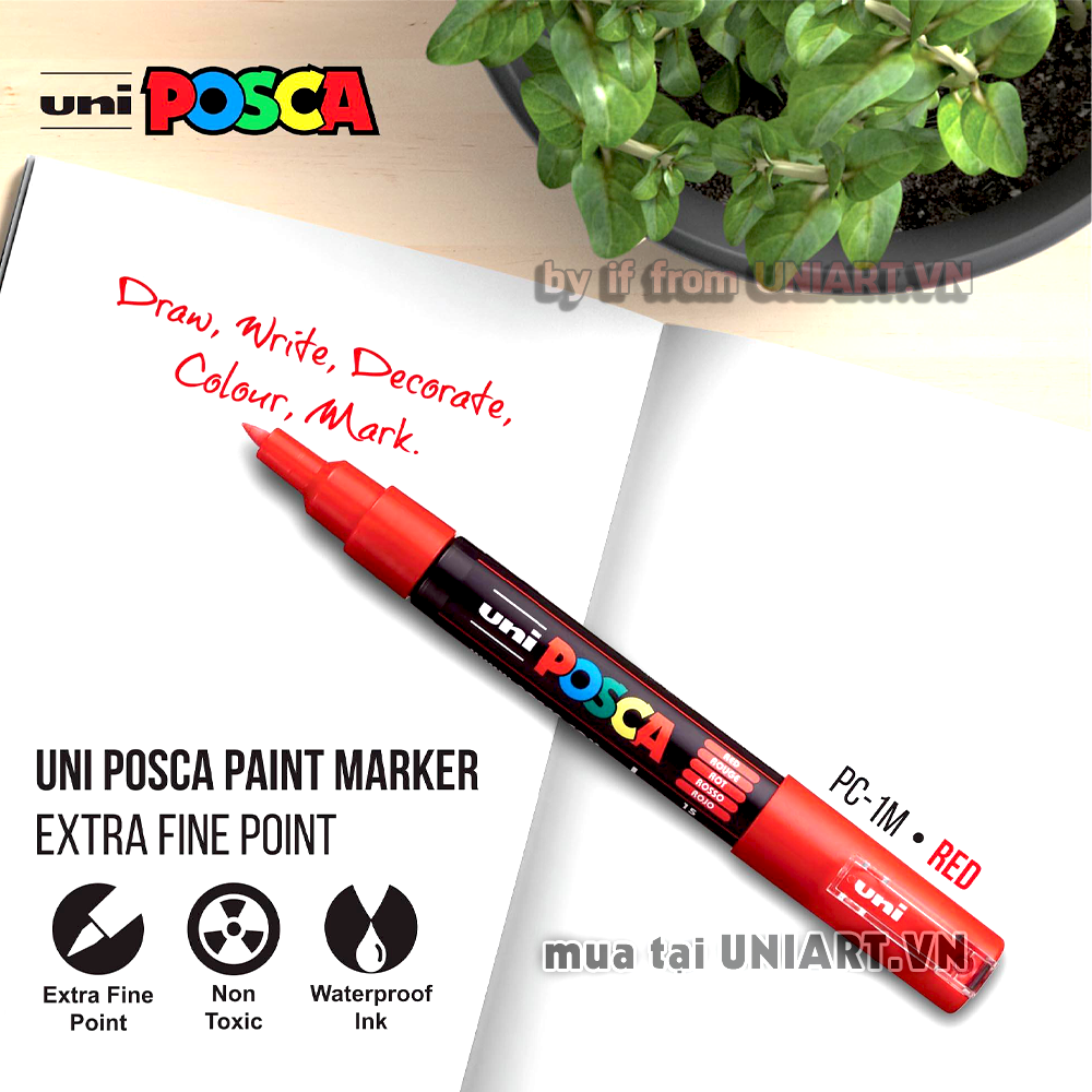  Bút vẽ Posca Uniball Extra Fine 1M 