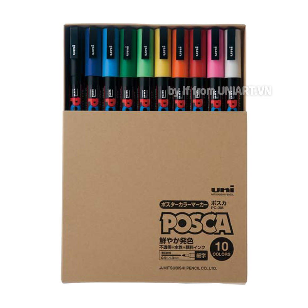  Bút vẽ POSCA Marker Fine PC-3MT10C Basic 