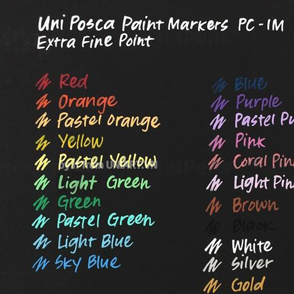  Bút vẽ Posca Uniball Extra Fine PC1M12C BASIC 