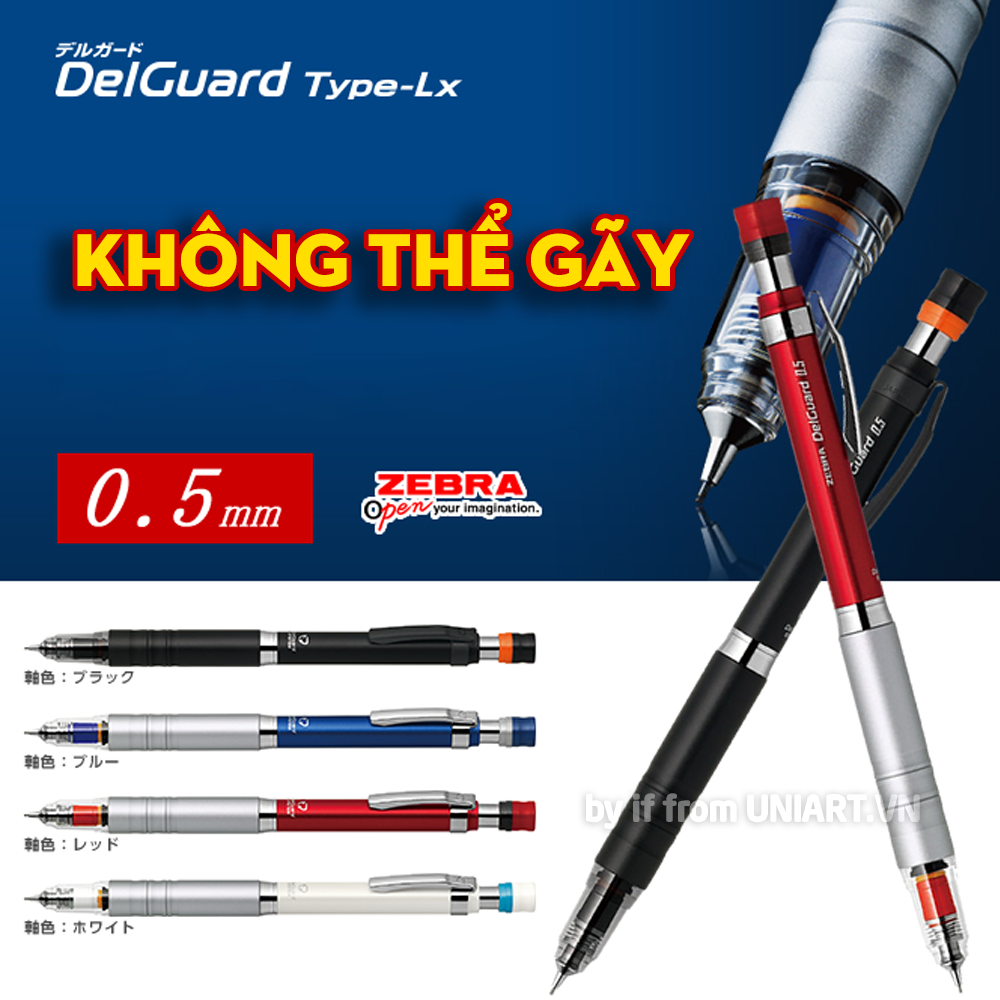  Bút Chì Bấm cơ khí ZEBRA DelGuard Type-Lx P-MA86 