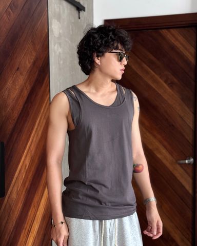  TANK TOP 833 XÁM ĐEN 