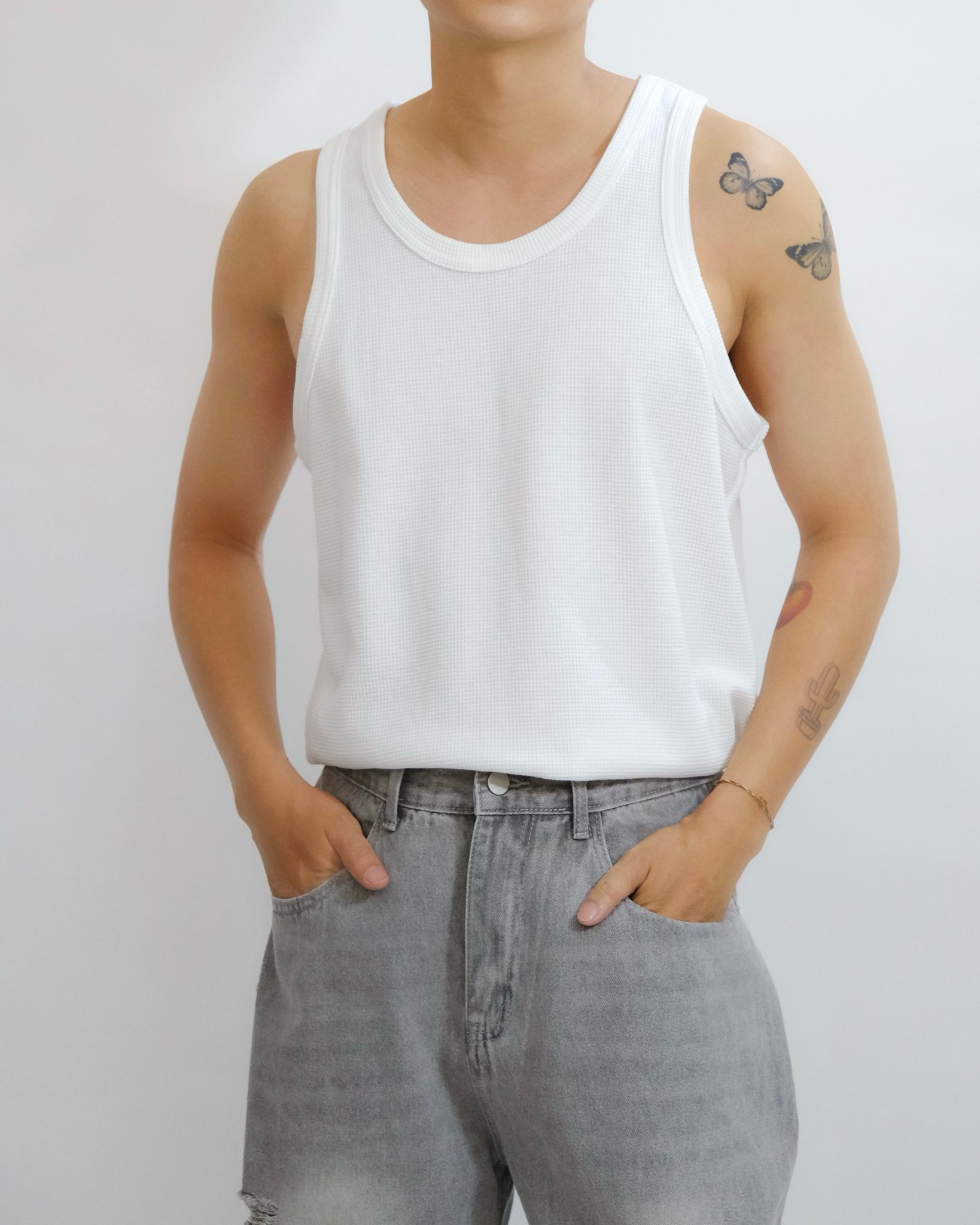  ÁO TANK TOP 6883 TRẮNG 