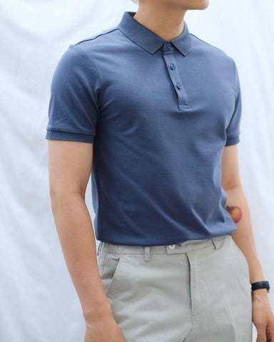  ÁO POLO A350 XANH XÁM 