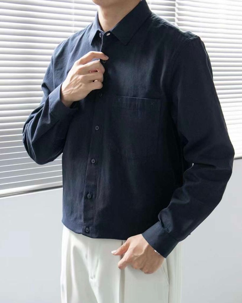  ÁO SƠ MI 2446 XANH NAVY 