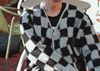  ÁO CARDIGAN 65103 CARÔ ĐEN 