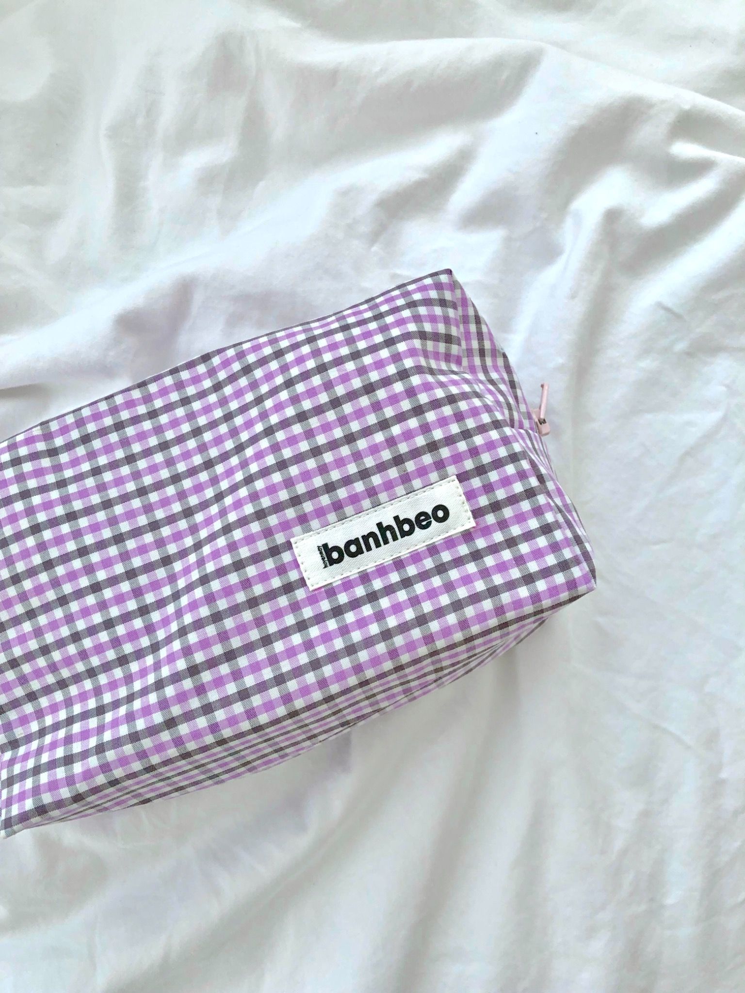 Túi Đựng Lum La - Caro Tím