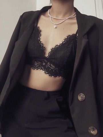  Black Rose Lace Croptop 