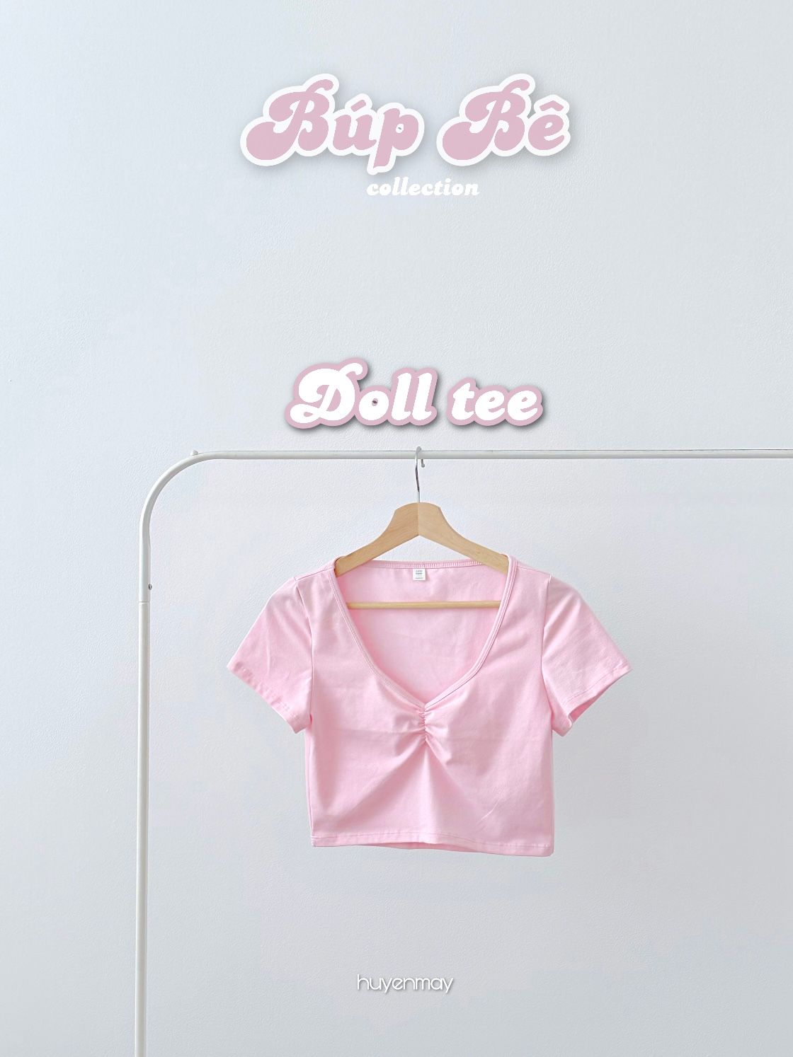 Áo Doll Tee - Hồng Pastel