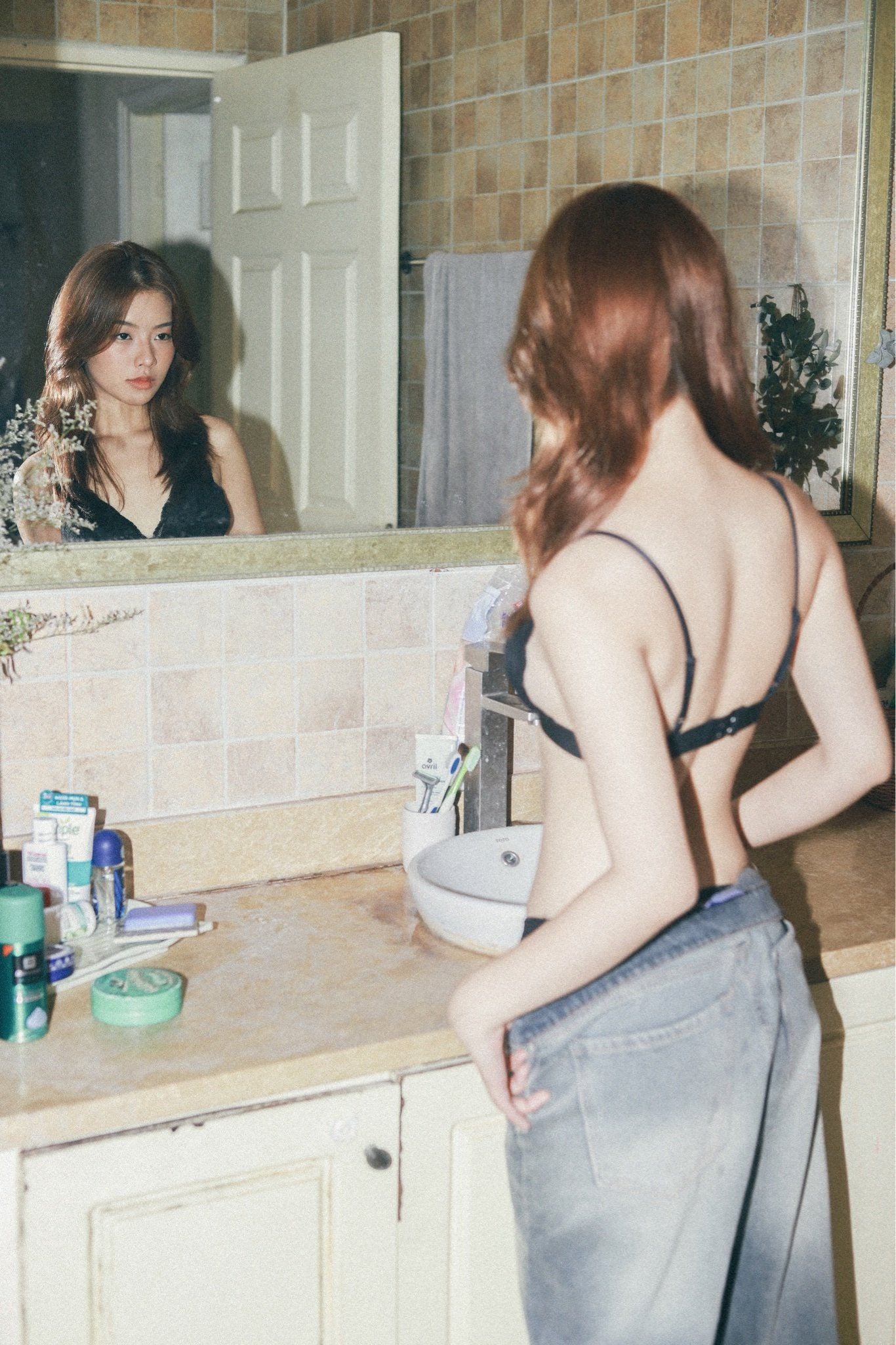 Áo Hoa Đen Lưng Thun