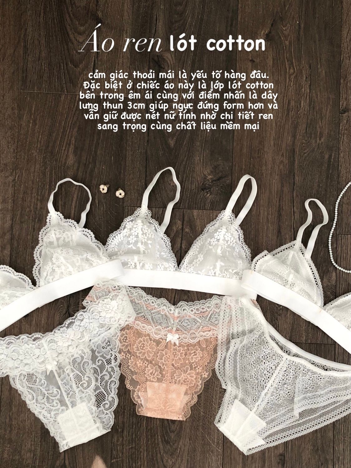 Áo Họa Mi Trắng - Ren x Cotton ĐT