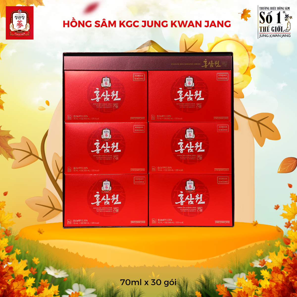 Nước Hồng Sâm Won 70 ml x 30 Gói 