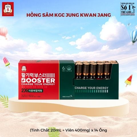 Nước Hồng Sâm KGC Vital Tonic Booster (Tinh Chất 20ml + Viên 400mg) x 14 Ống