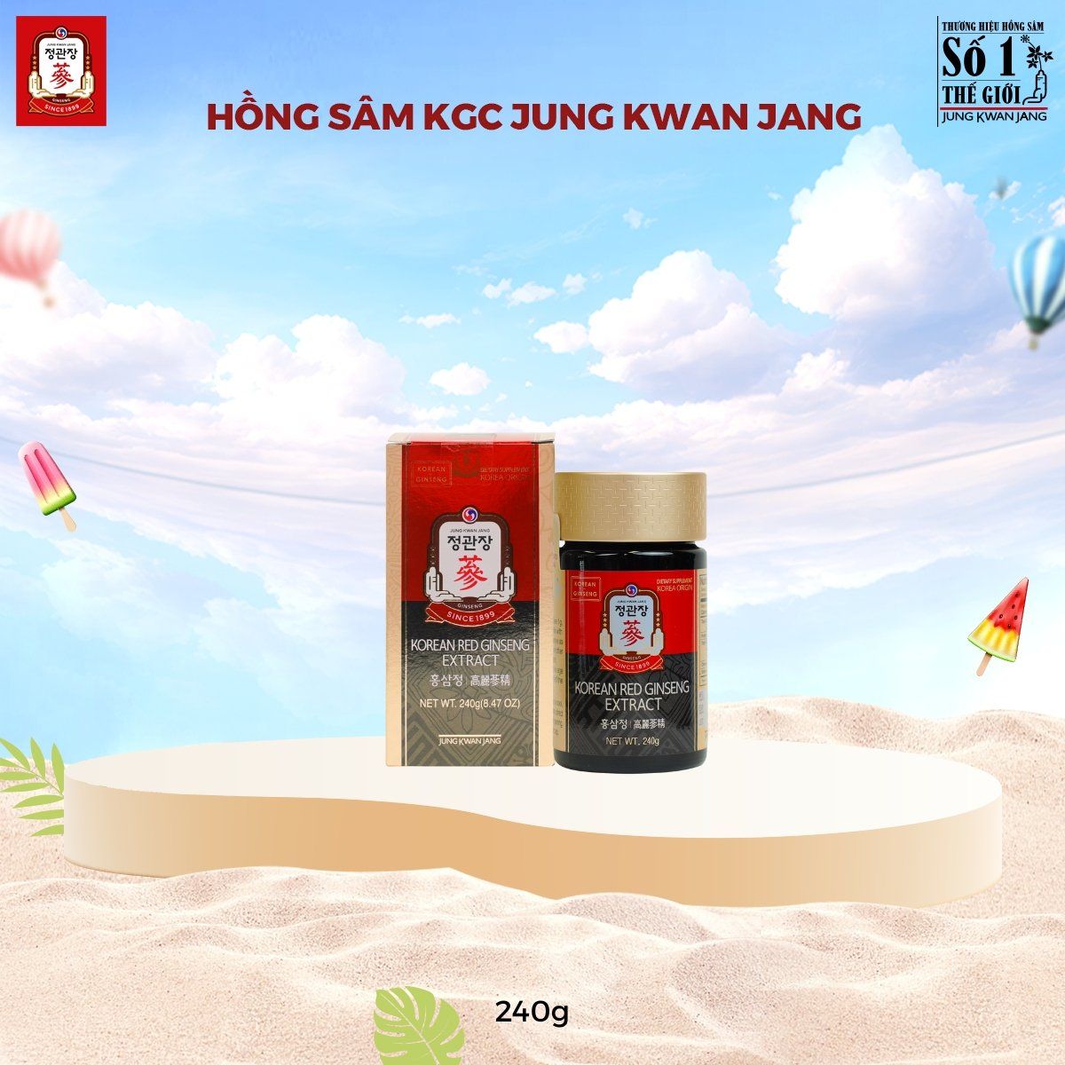  Tinh Chất Hồng Sâm Cô Đặc KGC Global Extract 240g 