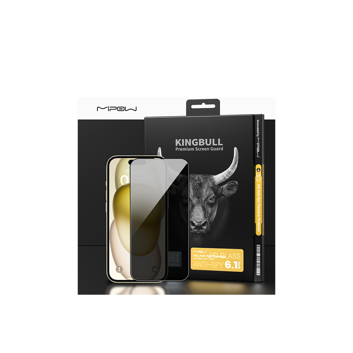  CƯỜNG LỰC MIPOW KINGBULL IPHONE 15 CHỐNG NHÌN TRỘM 