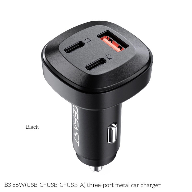  Sạc ô tô ACEFAST 66W 3 cổng 2xUSB-C + 1xUSB-A - B3 