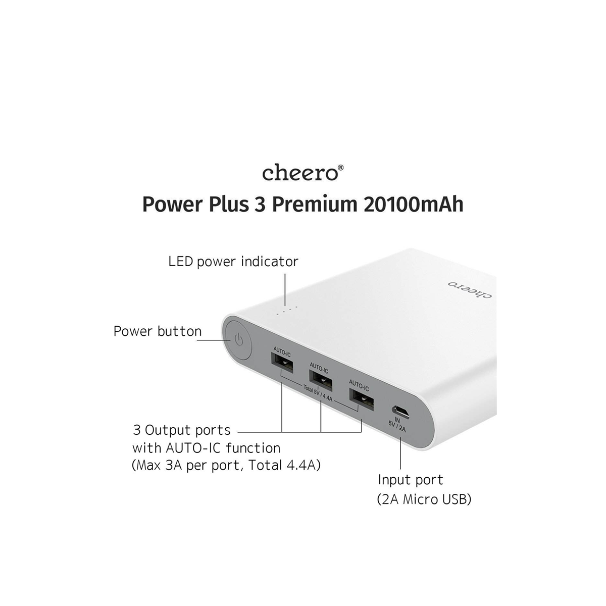  Sạc Dự Phòng Cheero Power Plus 3 Premium CHE-062 