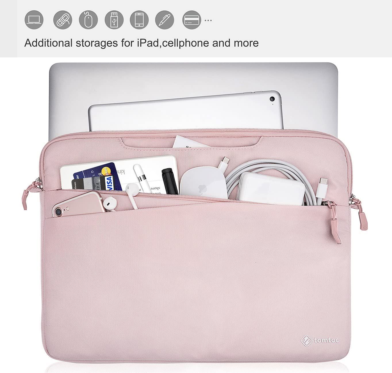  Túi Xách Tomtoc (USA) Messenger Bags Macbook 13″ Pink 