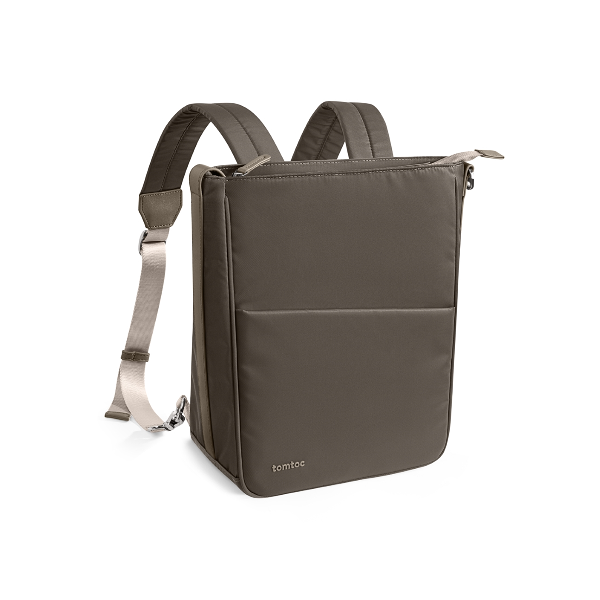  TÚI ĐEO KIÊM BALO TOMTOC (USA) SLASH SLING BAG TAUPE ULTRABOOK 13-14 INCH 