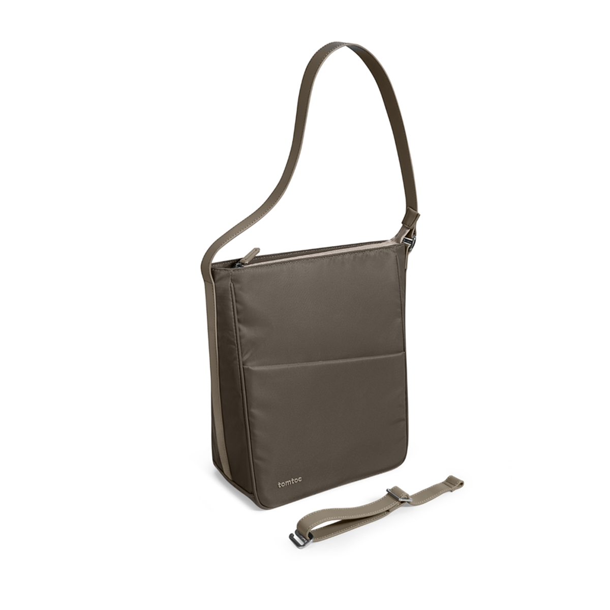  TÚI ĐEO KIÊM BALO TOMTOC (USA) SLASH SLING BAG TAUPE 11 INCH 