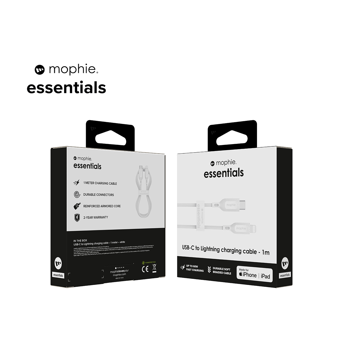  Cáp Mophie Essentials USB-C to Lightning 1m 
