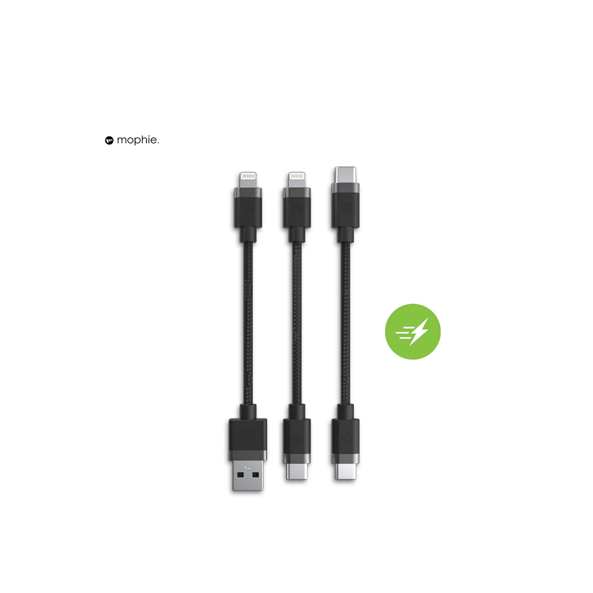  Bộ hộp 3 cáp ngắn 10cm đa dụng - mophie cable kit 