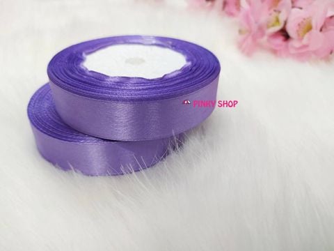 Ruy băng, dây ruy băng lụa trơn Pinky Shop 2cm (còn gọi là ruy băng 2 phân, ruy băng 2p, ruy băng có bề rộng 2cm) màu tím than mẫu số 3 - Mã RB2LTT3