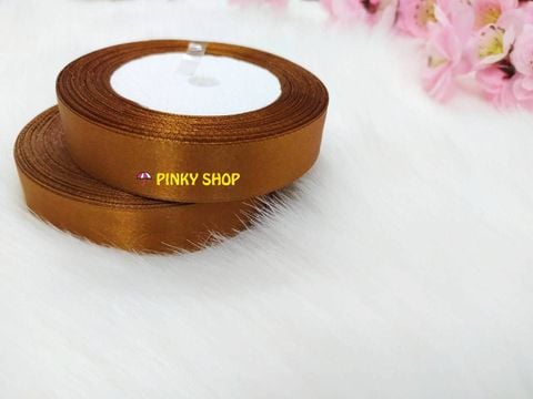 Ruy băng, dây ruy băng lụa trơn Pinky Shop 2cm (còn gọi là ruy băng 2 phân, ruy băng 2p, ruy băng có bề rộng 2cm) màu nâu mẫu số 2 Mã RB2LN2