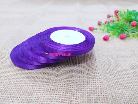 Ruy băng, dây ruy băng lụa trơn Pinky Shop 0.5cm (còn gọi là ruy băng 0.5 phân, 0.5p, có bề rộng 0.5 cm) màu tím mẫu số 2  mã RB05LT2