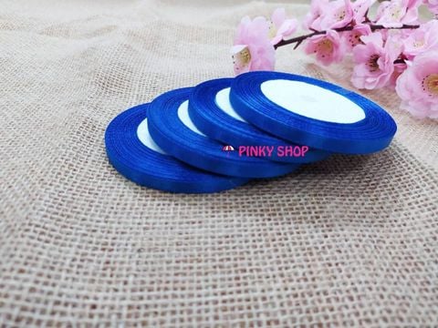 Ruy băng, dây ruy băng lụa trơn pinky shop 0.5cm (còn gọi là ruy băng 0.5 phân, 0.5p, có bề rộng 0.5 cm) màu xanh dương đậm mẫu số 1 mã RB05LXĐ1